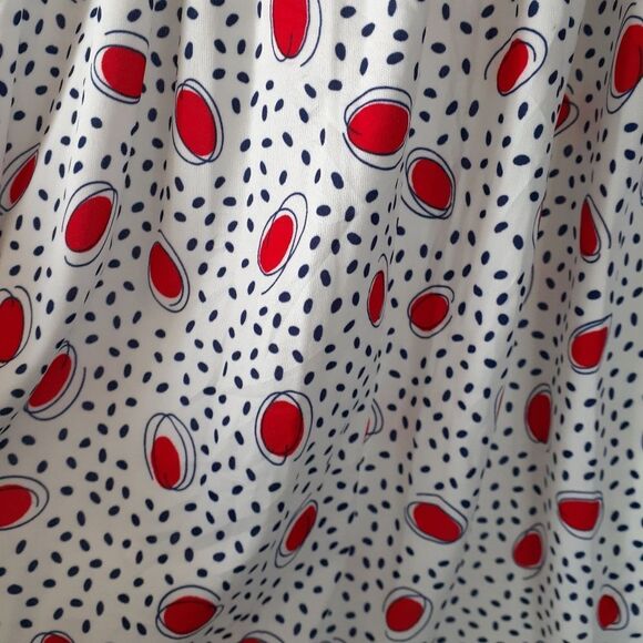 Vintage Eclectic Abstract Dot Dress - Red and White - Picture 9 of 12